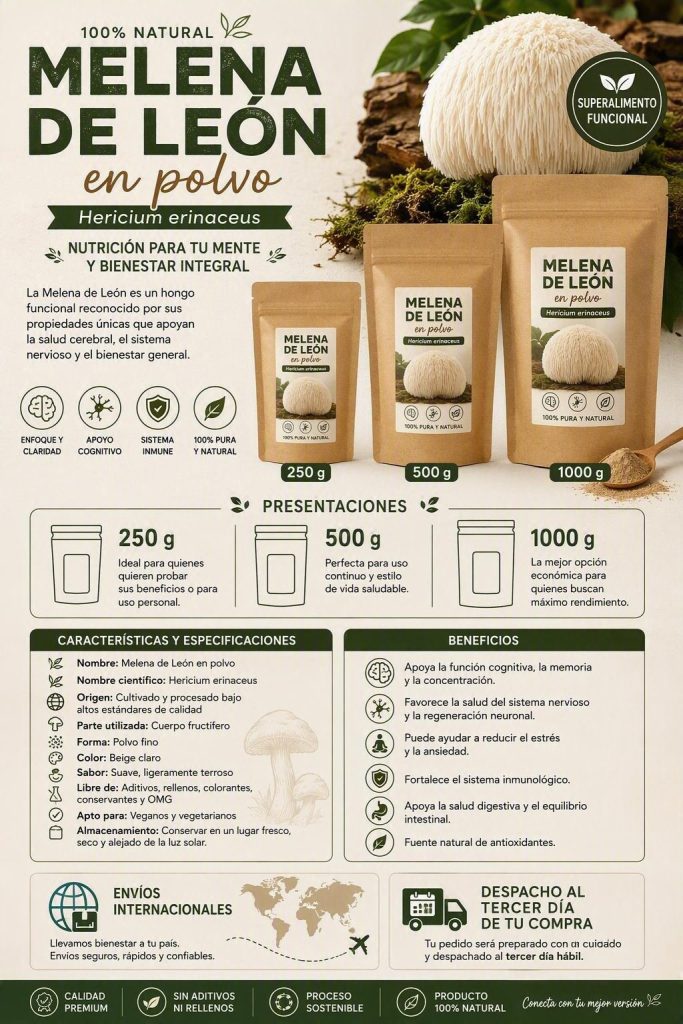 Melena de León en Polvo - Presentación